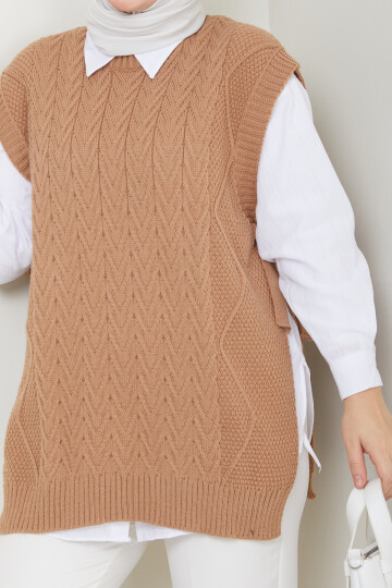 NVLX BAĞLAMALI SÜVETER-CAMEL