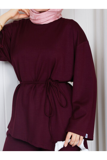 0006-Asimetrik Kesim Takım-Bordo