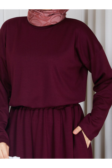 0101 Etek Pantolon Oysho Takım-Bordo