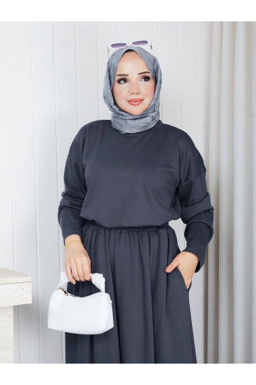 0104 Etek Pantolon Oysho Takım-Gri