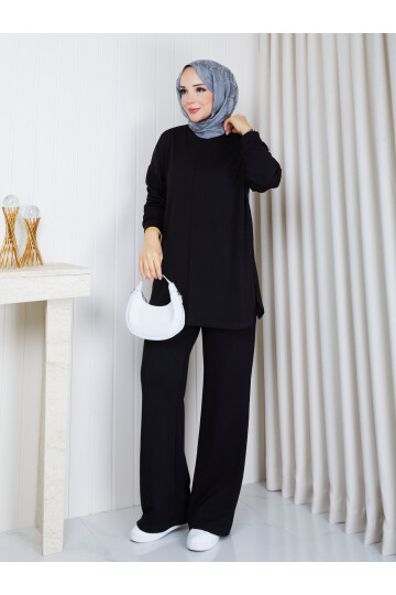 0601 Oval Kesim Oysho Kumaş İkili Takım – Siyah