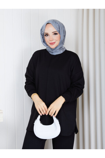 0601 Oval Kesim Oysho Kumaş İkili Takım – Siyah