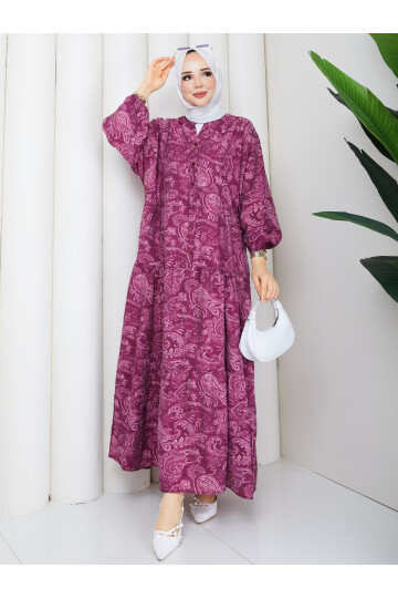 2400 Mango Desenli Salaş Elbise