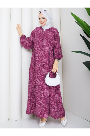 2400 Mango Desenli Salaş Elbise