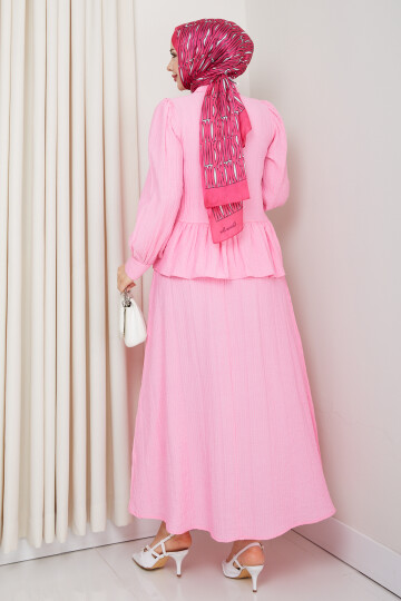 ADELYA FIRFIRLI ETEKLİ TAKIM-PEMBE