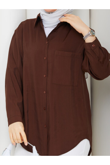 ALEX TEK CEP GÖMLEK - ACI KAHVE