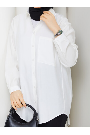 ALEX TEK CEP GÖMLEK - BEYAZ