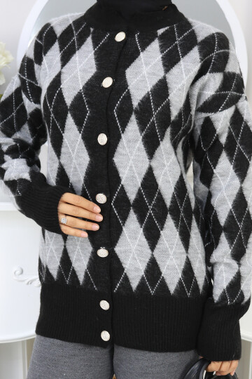 BAKLAVA DESEN HIRKA KOMBİN -SİYAH