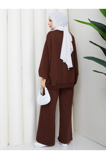 BALON KOL SWEAT TAKIM-ACIKAHVE