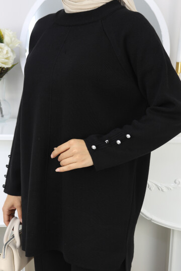 ÇIMALI TRİKO TAKIM-SİYAH