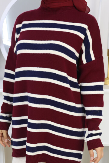 ÇİZGİLİ TRİKO TAKIM -KIRMIZI