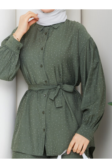 FULL SERPME TAŞLI TAKIM - YEŞİL