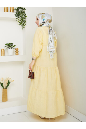 GOFRE ELBİSE-SARI