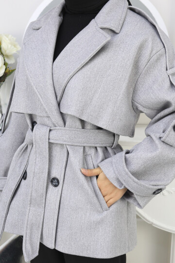 KISA TASARIM KABAN -GRİ