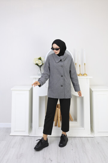 KRMT KAŞE KISA CEKET -GRİ