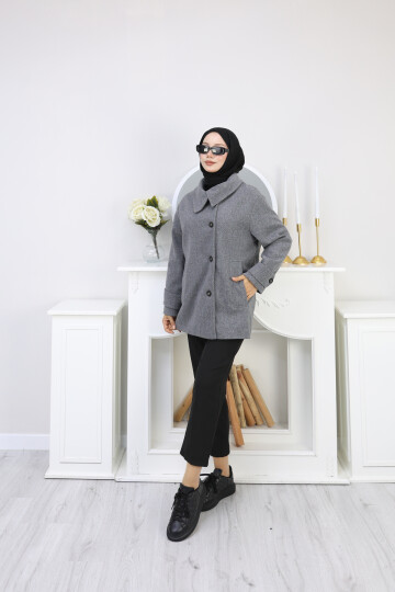 KRMT KAŞE KISA CEKET -GRİ