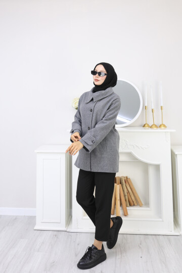 KRMT KAŞE KISA CEKET -GRİ