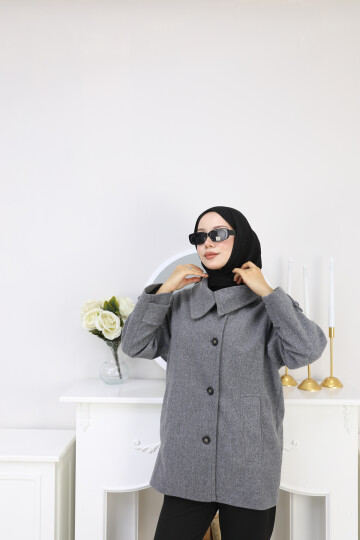 KRMT KAŞE KISA CEKET -GRİ