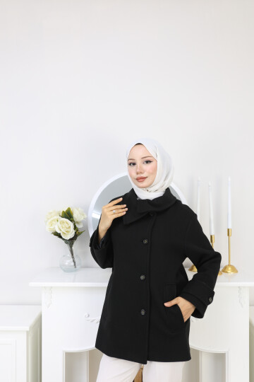 KRMT KAŞE KISA CEKET -SİYAH