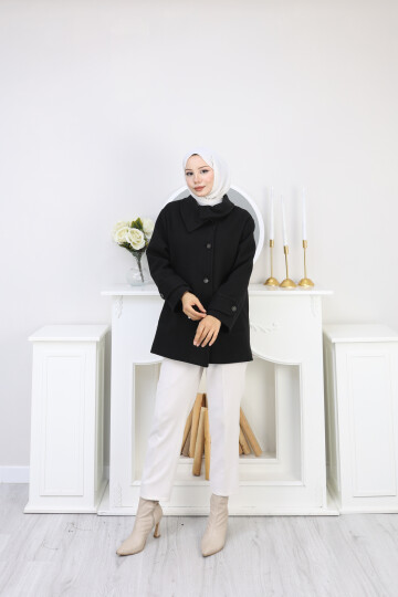 KRMT KAŞE KISA CEKET -SİYAH