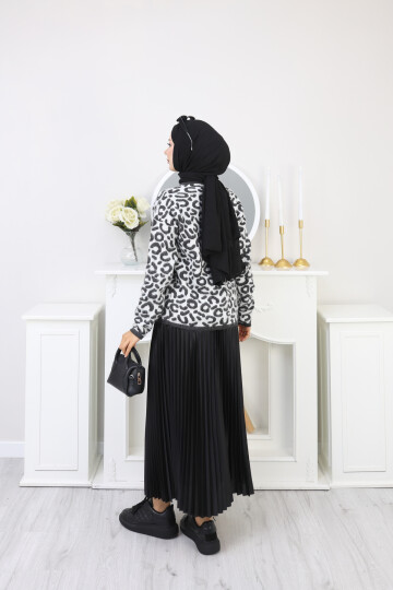 LEOPAR DESEN KOMBİN -FÜME