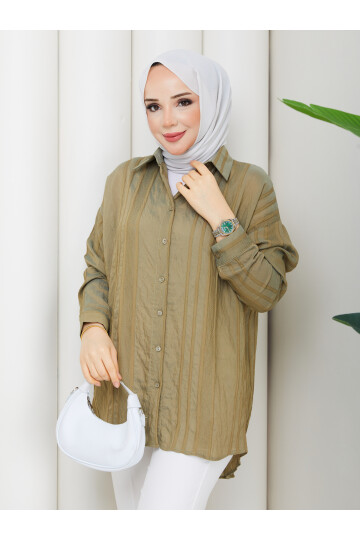 NESLİ OVERSİZE GÖMLEK - HAKİ