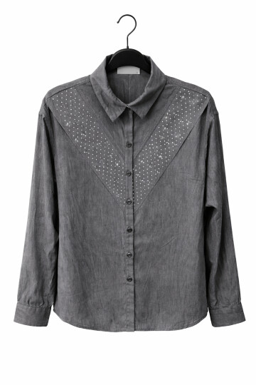 NUBUK V TAŞLI ETEKLİ TAKIM - SİYAH