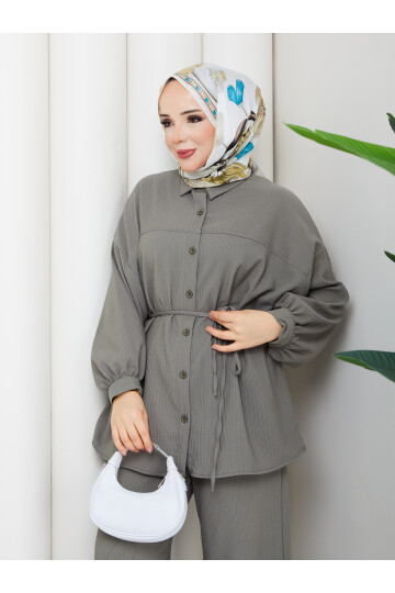 ÖNÜ PERVAZLI HELENA TAKIM - HAKİ