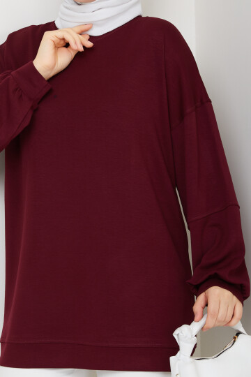 Oysho Oversize Beyzik Sweat Bordo