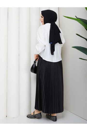 QN BURGULU GÖMLEK-BEYAZ