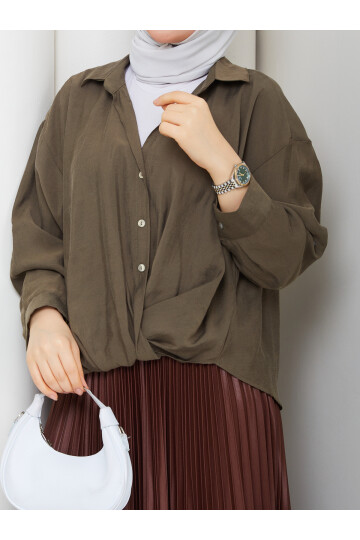 QN BURGULU GÖMLEK - HAKİ