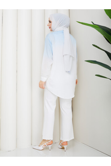 ROCCO ÇİZGİLİ TAŞLI GÖMLEK - BEBEMAVİ