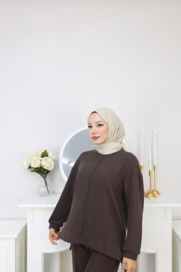 SELANİK ÇIMA DETAY TAKIM -ACI KAHVE