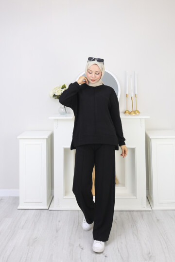 SELANİK ÇIMA DETAY TAKIM -SİYAH