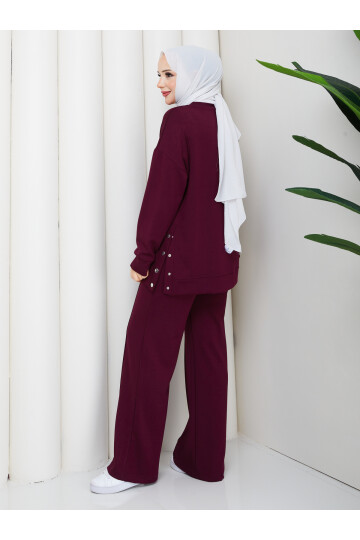 YANLARI ÇITÇITLI OYSHO TAKIM - BORDO