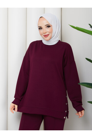 YANLARI ÇITÇITLI OYSHO TAKIM - BORDO