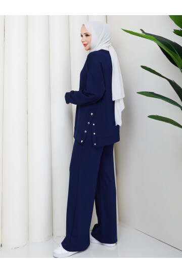 YANLARI ÇITÇITLI OYSHO TAKIM - LACİVERT