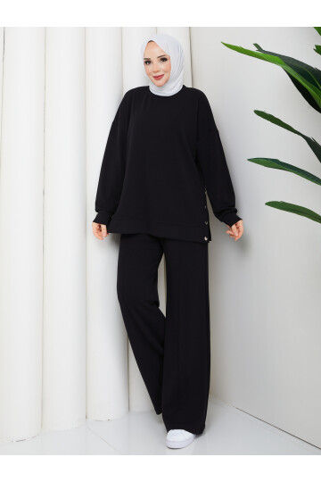 YANLARI ÇITÇITLI OYSHO TAKIM - SİYAH