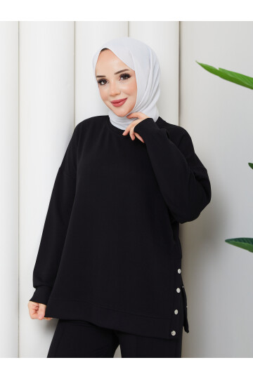 YANLARI ÇITÇITLI OYSHO TAKIM - SİYAH