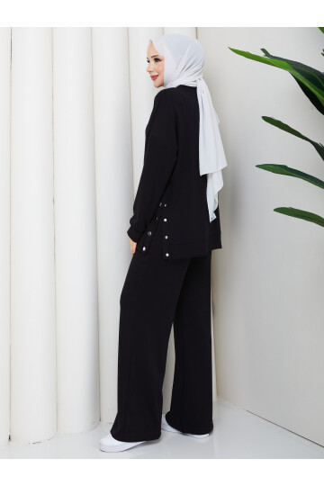 YANLARI ÇITÇITLI OYSHO TAKIM - SİYAH