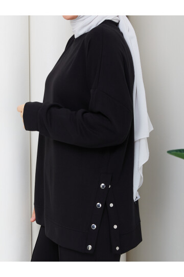 YANLARI ÇITÇITLI OYSHO TAKIM - SİYAH